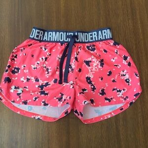 UA pink athletic shorts